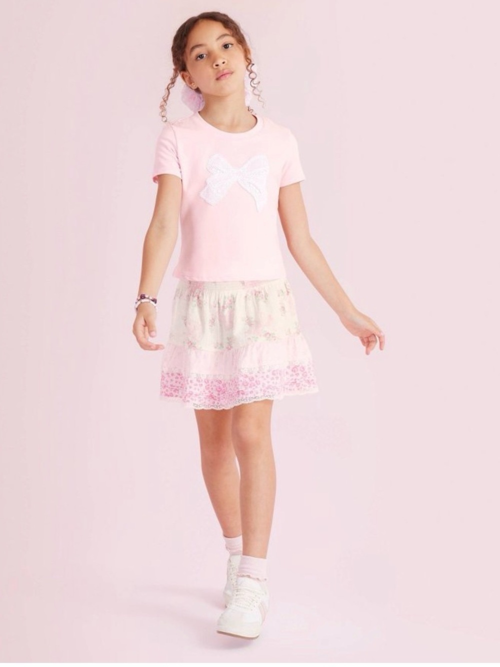 Love Shack Fancy x Target Girls’ Maeve Bow Appliqué T-shirt